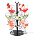 custom Copper colored Cocktail wine glass Tree holder